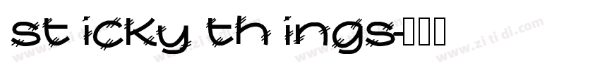 sticky things字体转换